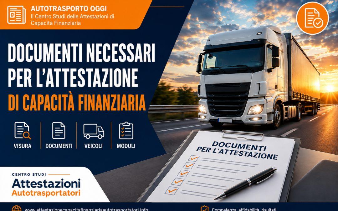 Documenti necessari per richiedere l’attestazione di capacità finanziaria per autotrasportatori