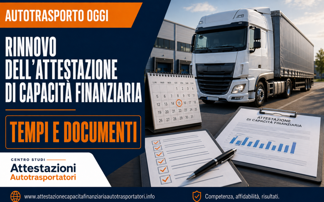 Rinnovo dell’attestazione di capacità finanziaria: tempi e documenti