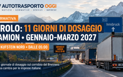 Brennero, Tirolo: 11 giornate di dosaggio camion nel 2027. Cosa cambia per le imprese italiane
